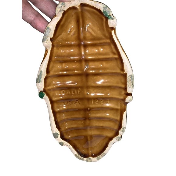 Calif Pottery Victorian Button Up Boot Vase USA No 1224 Vintage - Picture 5 of 6